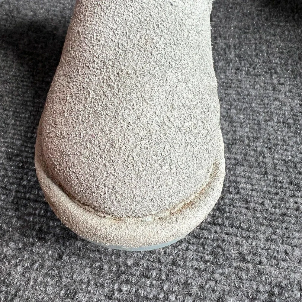 Bearpaw Boots Toddler 7 Mint Green Suede Leather Shearling Pull On Fur Trim